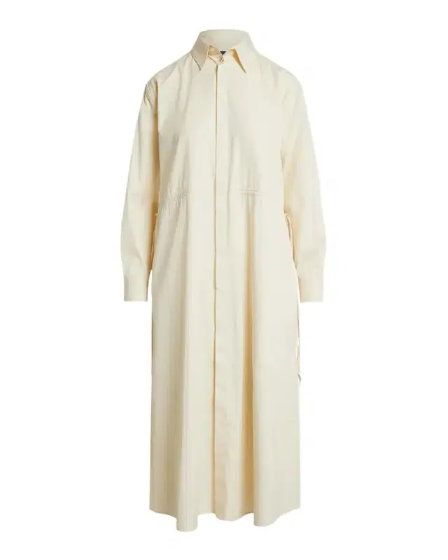 Polo Ralph Lauren Cotton Drawcord Midi Shirtdress