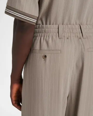 Golden Goose Men's Hairline Stripe Pleated Wide-Leg Trousers | Thumbnail 5 Golden Goose Men's Hairline Stripe Pleated Wide-Leg Trousers | Thumbnail 5