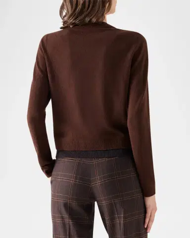 Akris punto Wool-Cashmere V-Neck Cardigan | Thumbnail 3 Akris punto Wool-Cashmere V-Neck Cardigan | Thumbnail 3