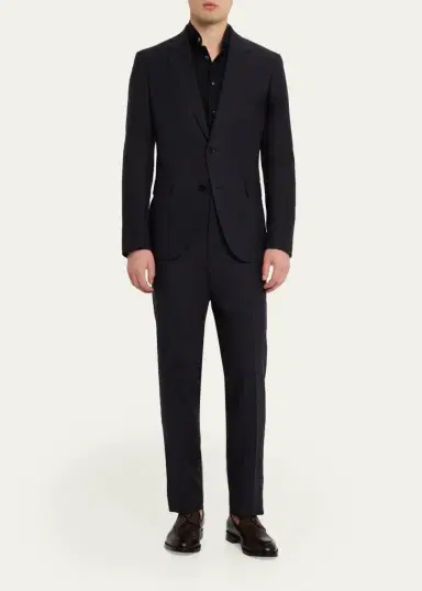Zegna Men's Linen Single-Breasted Two-Piece Suit | Thumbnail 2