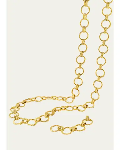 VERDURA 18K Yellow Gold Circle Rope Link Necklace | Thumbnail 1