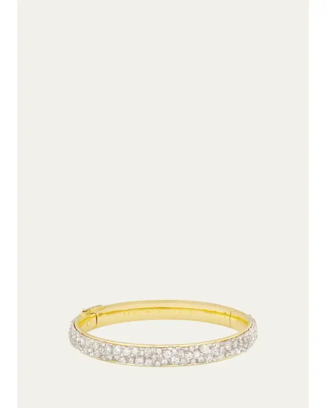 Paul Morelli 18K Yellow and White Gold Diamond Bangle Bracelet