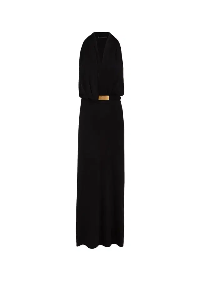 ViX Rosana Belted Halter Maxi Dress