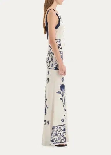 SIR. Phillipa Stamp-Print Maxi Slipdress | Thumbnail 4 SIR. Phillipa Stamp-Print Maxi Slipdress | Thumbnail 4