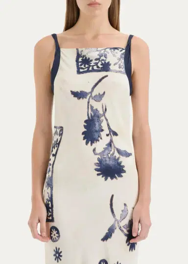 SIR. Phillipa Stamp-Print Maxi Slipdress | Thumbnail 5 SIR. Phillipa Stamp-Print Maxi Slipdress | Thumbnail 5