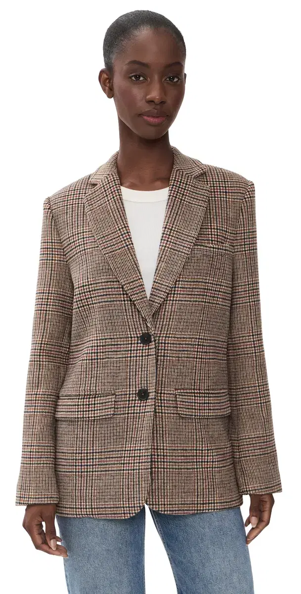 Favorite Daughter The Dean Blazer Brown Glen Plaid