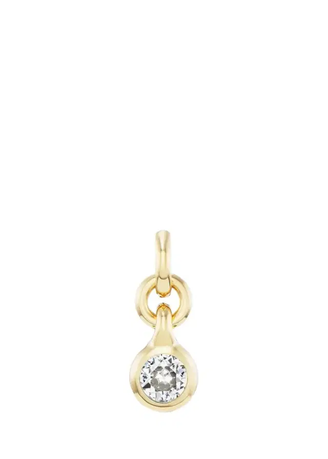 Uniform Object 18K Carriage Charm with Round Diamond