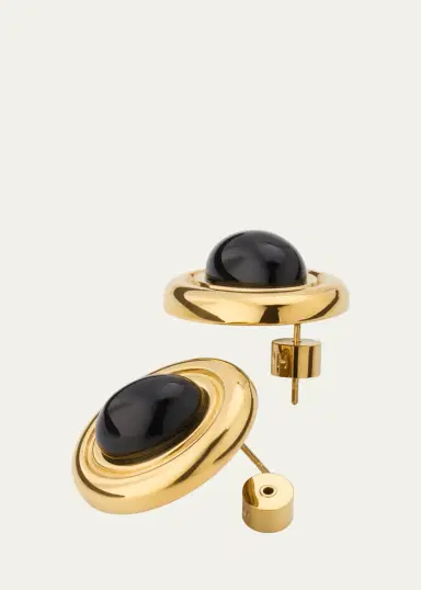 Heaven Mayhem Prize 18K Gold Plated Earrings, Black | Thumbnail 4