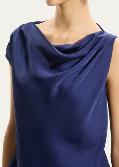 Theory Cowlneck Satin Blouse | Thumbnail 5
