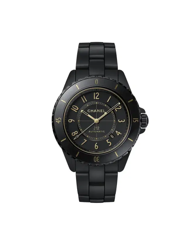 CHANEL J12 GOLDEN BLACK WATCH CALIBER 12.1, 42 MM