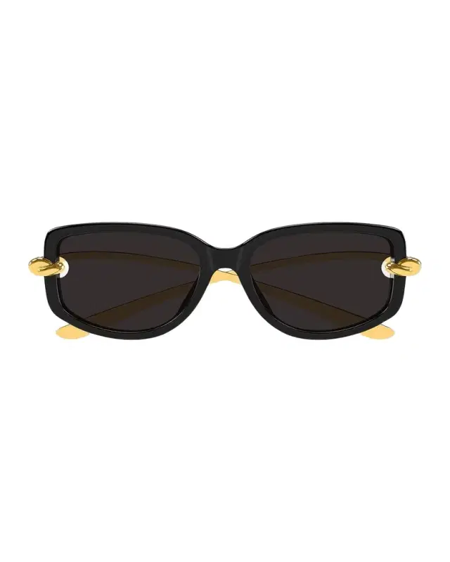 Bottega Veneta Temple Knot Rectangular Sunglasses
