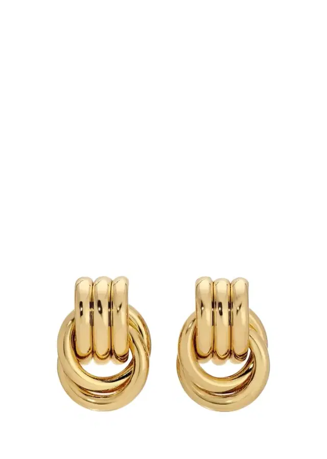 Heaven Mayhem Baby Knot Earrings, Gold