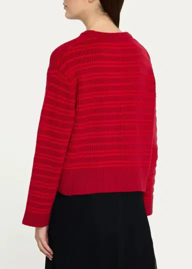 Proenza Schouler Pandora Striped Wool-Blend Sweater | Thumbnail 3 Proenza Schouler Pandora Striped Wool-Blend Sweater | Thumbnail 3