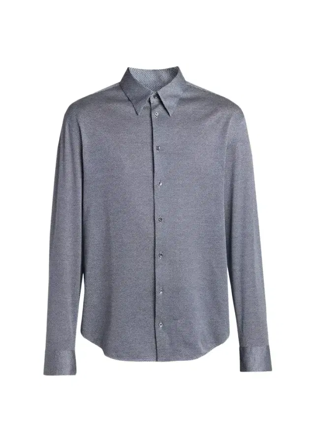 Giorgio Armani Men's Cotton Micro-Geometric Sport Shirt