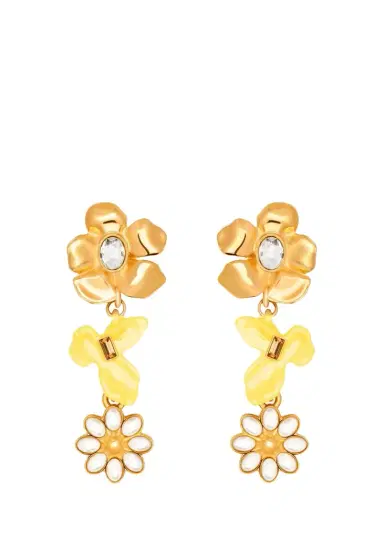 Oscar de la Renta Wildflower Triple Drop Earrings | Thumbnail 1 Oscar de la Renta Wildflower Triple Drop Earrings | Thumbnail 1