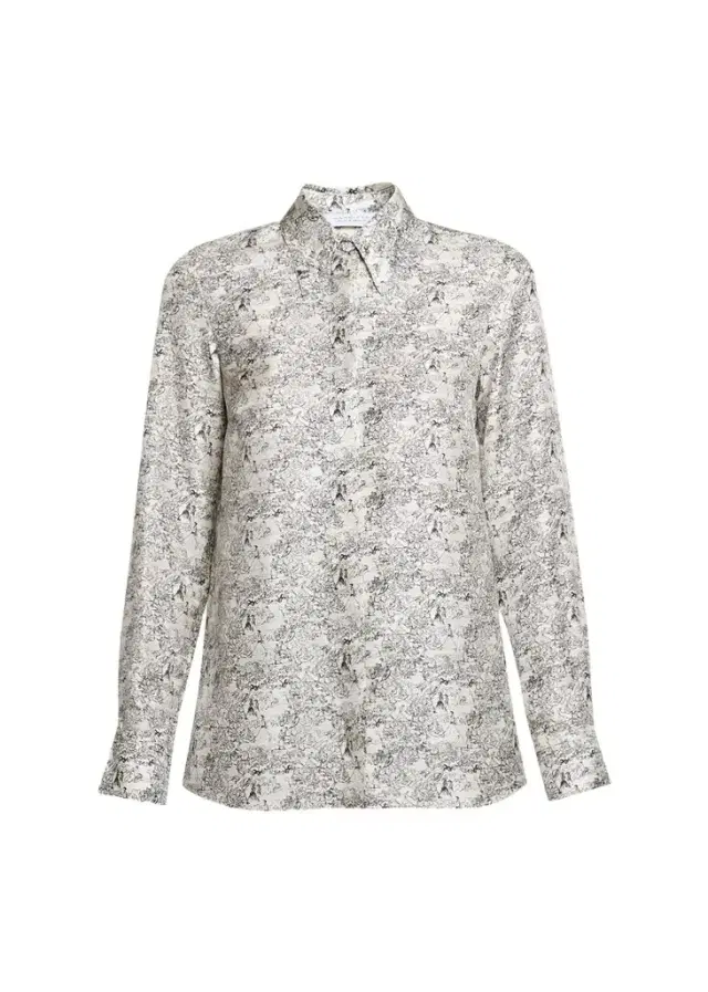 Gabriela Hearst Cruz Printed Silk Twill Button-Down Shirt
