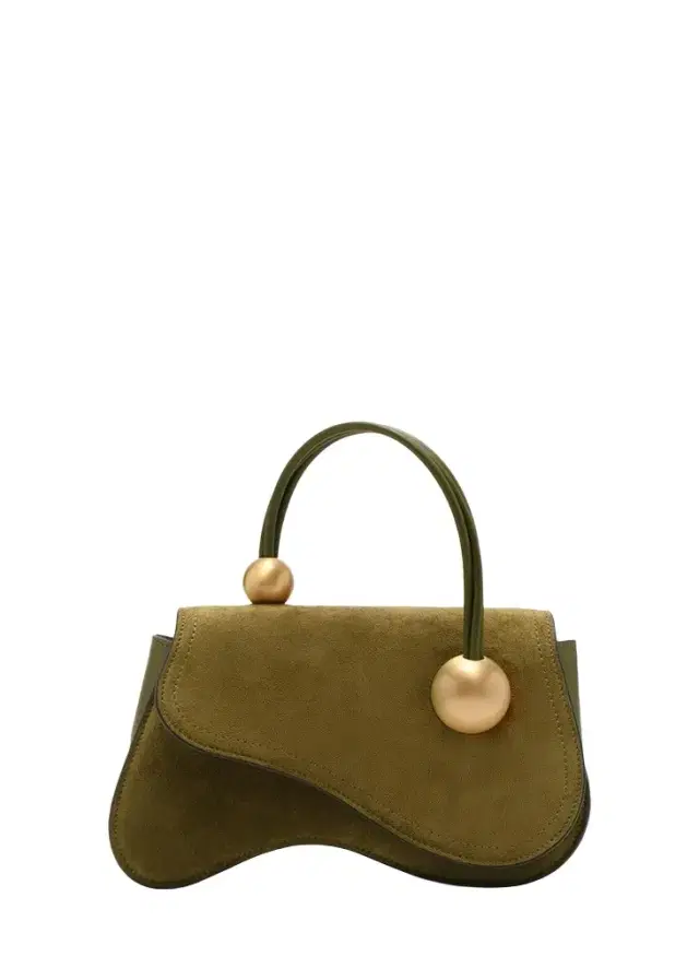 Cult Gaia Kazia Beaded Suede Top-Handle Bag