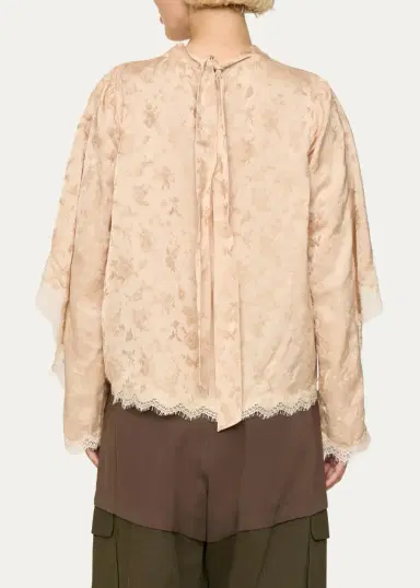 Sea Shay Long-Sleeve Lace Blouse | Thumbnail 3