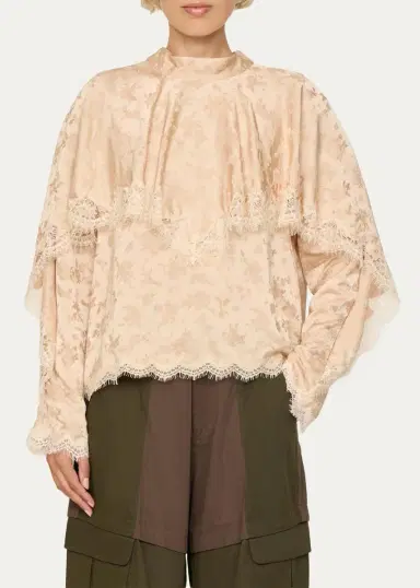 Sea Shay Long-Sleeve Lace Blouse | Thumbnail 4