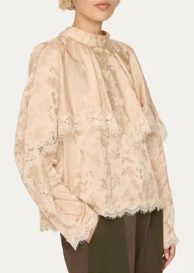 Sea Shay Long-Sleeve Lace Blouse | Thumbnail 5