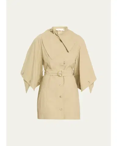 Zimmermann Valiant Utility Cotton Belted Mini Dress | Thumbnail 1