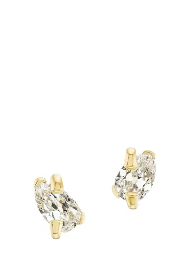 Uniform Object 18K Mantle Stud Earrings with Pear Diamonds | Thumbnail 1