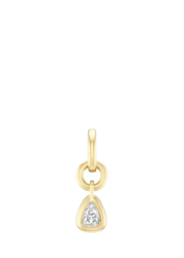 Uniform Object 18K Carriage Charm with Pear Diamond
