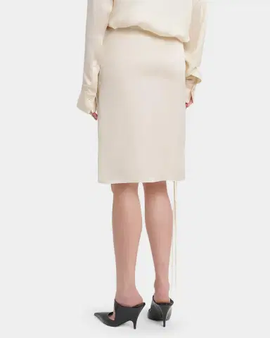 FERRAGAMO Lace-Up Satin Knee-Length Skirt | Thumbnail 3 FERRAGAMO Lace-Up Satin Knee-Length Skirt | Thumbnail 3