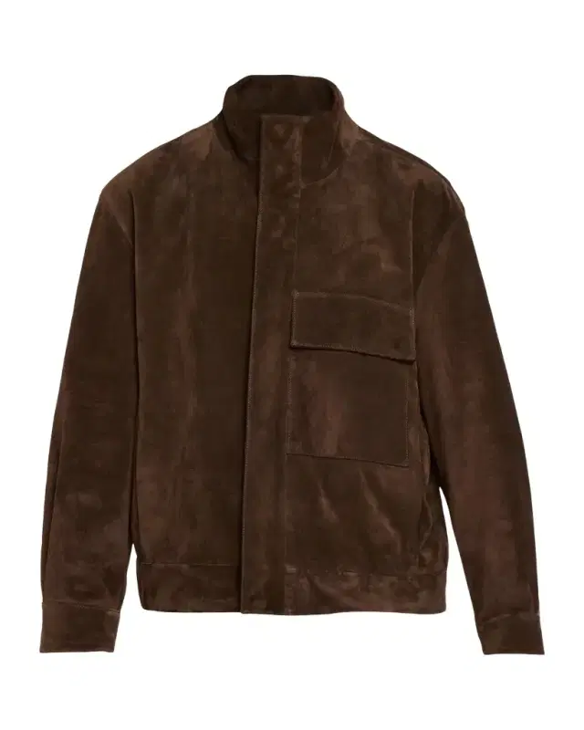 Nili Lotan Dominic Calfskin Suede Jacket