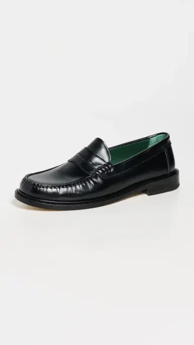 Vinny's Yardee Moccasin Loafers Black Polido Leather | Thumbnail 2