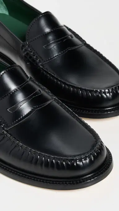 Vinny's Yardee Moccasin Loafers Black Polido Leather | Thumbnail 5