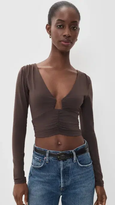 susana monaco Angle Wire Gathered Top | Thumbnail 2