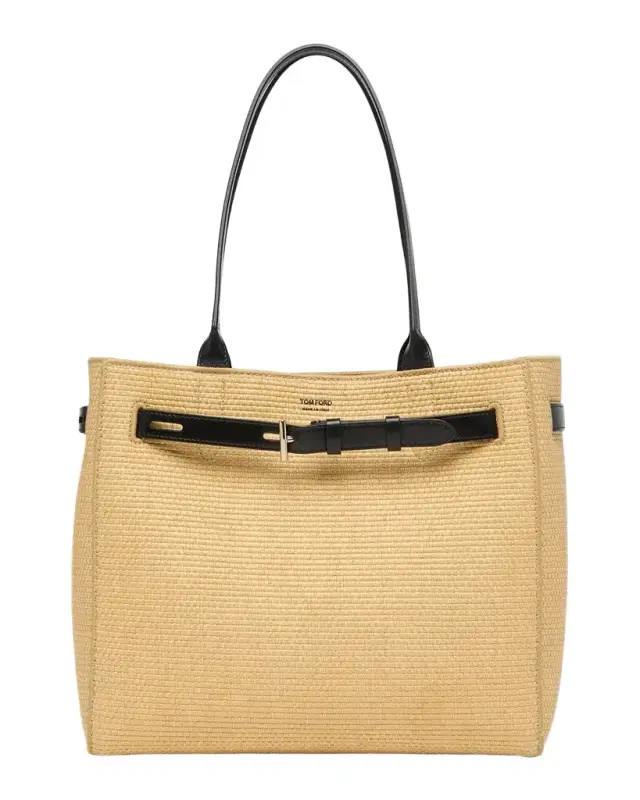 Tom Ford Audrey Large Raffia Tote Bag