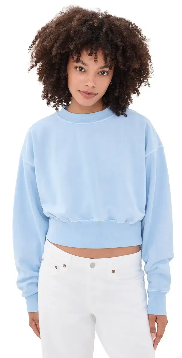 SLVRLAKE Crop Crew weatshirt kyline Blue