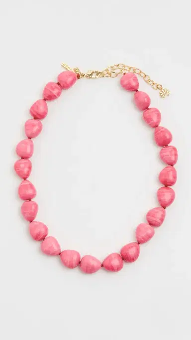 Lele Sadoughi Baroque Collar Necklace Coral One Size | Thumbnail 2
