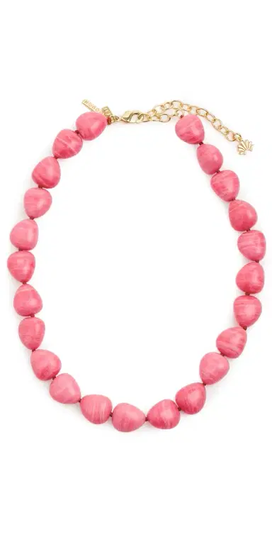 Lele Sadoughi Baroque Collar Necklace Coral One Size | Thumbnail 1