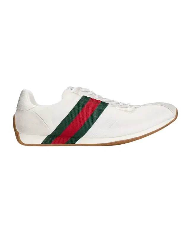 Gucci Men's Tempo Suede Low-Top Sneakers