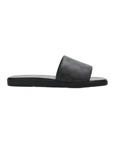 Gucci Men's GG Coated Canvas Slides | Thumbnail 1