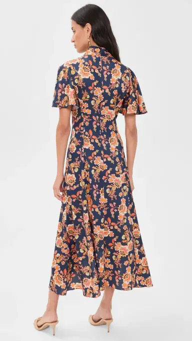 Shoshanna Cinnie Dress Navy Multi | Thumbnail 3 Shoshanna Cinnie Dress Navy Multi | Thumbnail 3