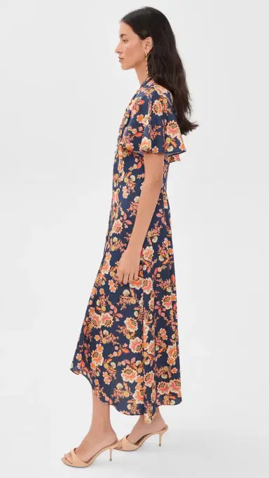 Shoshanna Cinnie Dress Navy Multi | Thumbnail 4 Shoshanna Cinnie Dress Navy Multi | Thumbnail 4