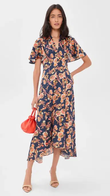 Shoshanna Cinnie Dress Navy Multi | Thumbnail 5 Shoshanna Cinnie Dress Navy Multi | Thumbnail 5