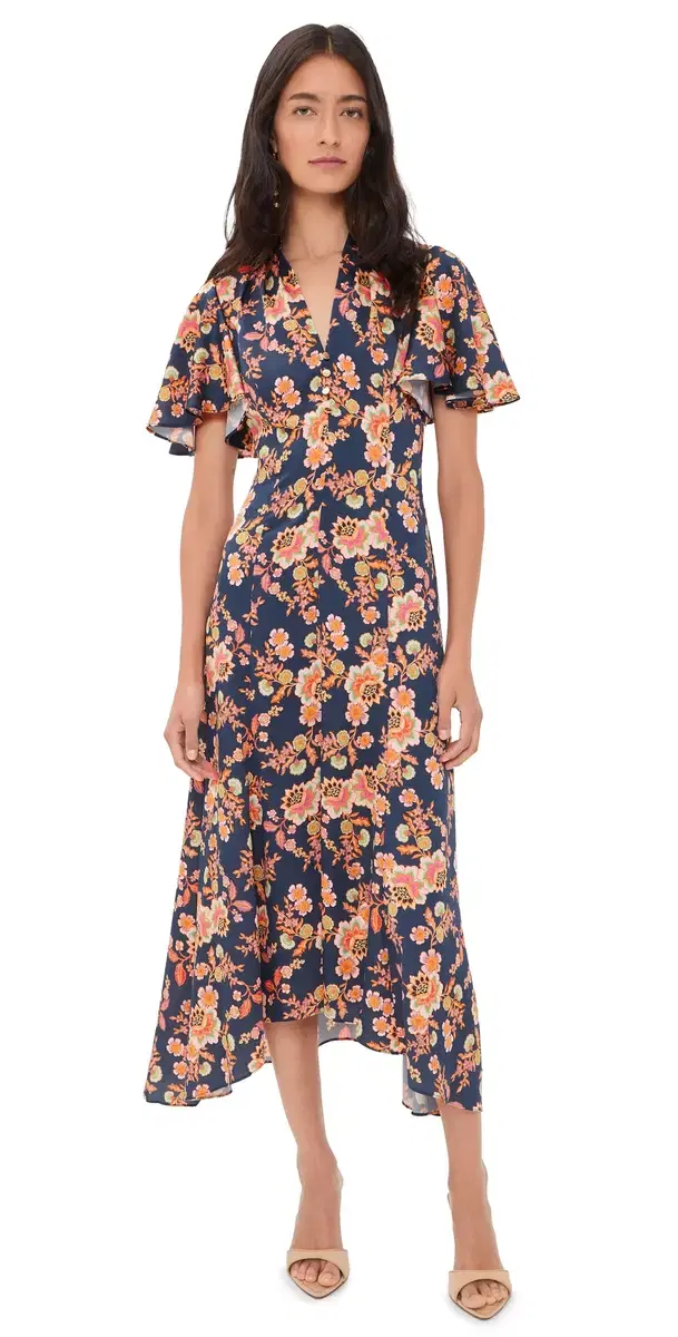 Shoshanna Cinnie Dress Navy Multi