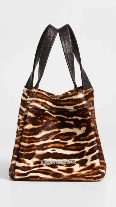 SIMONMILLER Haircalf Quad Bucket Bag Abstract Cheetah One Size | Thumbnail 2