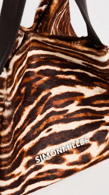 SIMONMILLER Haircalf Quad Bucket Bag Abstract Cheetah One Size | Thumbnail 5