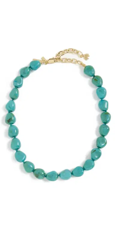 Lele Sadoughi Baroque Turquoise Collar Necklace Turquoise One Size | Thumbnail 1