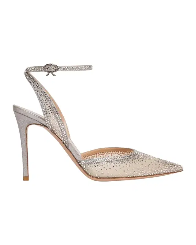 Gianvito Rossi 95mm Burma Embellished Mesh Pumps