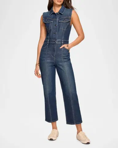 Ramy Brook Jessie Cropped Denim Jumpsuit | Thumbnail 2 Ramy Brook Jessie Cropped Denim Jumpsuit | Thumbnail 2