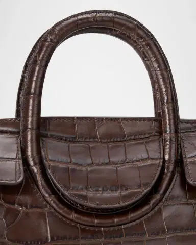 STAUD Maude Mini Croc-Embossed Carryall Crossbody Bag | Thumbnail 5