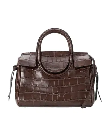 STAUD Maude Mini Croc-Embossed Carryall Crossbody Bag | Thumbnail 1