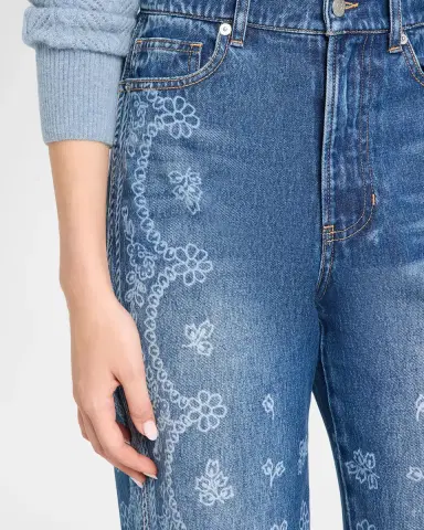 Veronica Beard Taylor High-Rise Wide-Leg Jeans | Thumbnail 5
